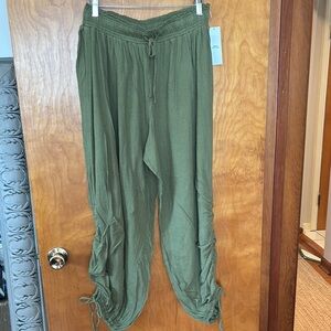 Green Drawstring Pants